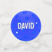 50e verjaardag Blue Pickleball Confetti (Kleine voorkant)