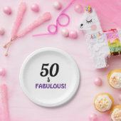 50e verjaardag Borden op jaarpapier Papieren Bordje (Feest)