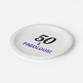 50e verjaardag Borden op jaarpapier Papieren Bordje (Gekanteld)