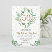 50e verjaardag botanisch kaart (Staand voorkant)