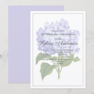 50e verjaardag Botanische Hortensia Uitnodiging