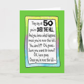 50E VERJAARDAG BOVEN DE HEUVEL? KAART (Voorkant)