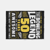 50e verjaardag Bowling 50 jaar oude Bowler Fleece Deken (Voorkant (Horizontaal))