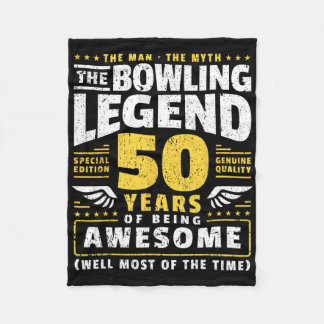 50e verjaardag Bowling 50 jaar oude Bowler Fleece Deken