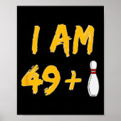 50e Verjaardag Bowling Shirt Grappige Bowler Party Poster (Voorkant)