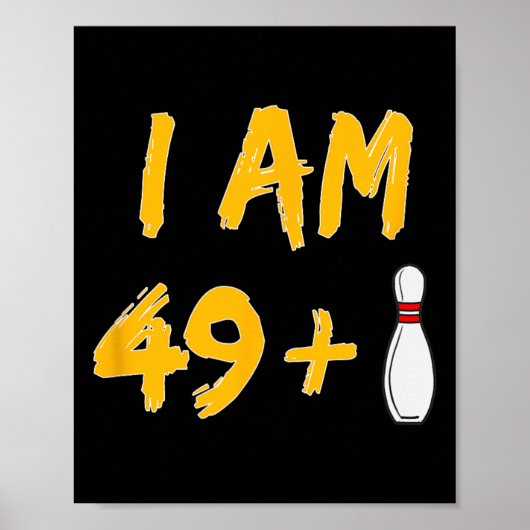50e Verjaardag Bowling Shirt Grappige Bowler Party Poster (Voorkant)