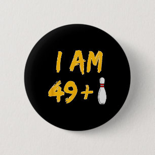 50e Verjaardag Bowling Shirt Grappige Bowler Party Ronde Button 5,7 Cm