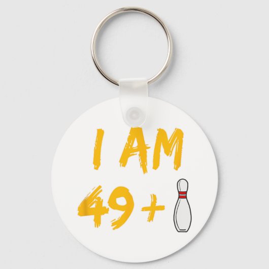 50e Verjaardag Bowling Shirt Grappige Bowler Party Sleutelhanger (Voorkant)