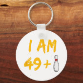 50e Verjaardag Bowling Shirt Grappige Bowler Party Sleutelhanger (Voorkant)