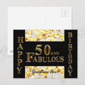 50e verjaardag briefkaart (Voorkant / Achterkant)