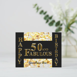 50e verjaardag  briefkaart