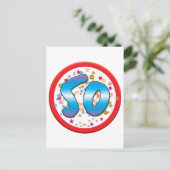 50e verjaardag briefkaart (Staand voorkant)