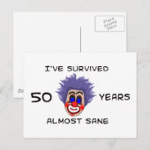 50e verjaardag briefkaart (Voorkant / Achterkant)