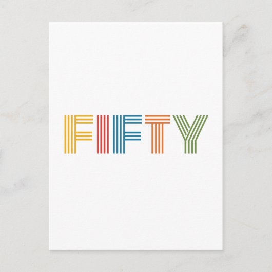 50E VERJAARDAG BRIEFKAART (Voorkant)