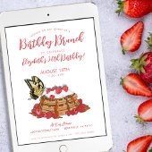 50e verjaardag Brunch Aardbei Wafels Kaart