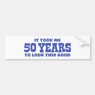 50e verjaardag bumpersticker