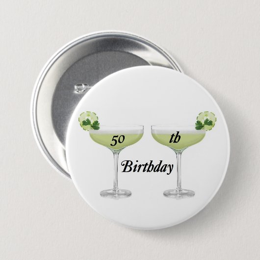 50e verjaardag Button (Voorkant /achterkant)