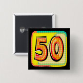 50e verjaardag Button (Voorkant /achterkant)