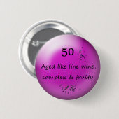 50e verjaardag Button (Voorkant /achterkant)