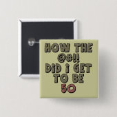 50e verjaardag Button voor de geboorte (Voorkant /achterkant)