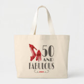 50e verjaardag Cadeau 50 en verbluffend cadeau Grote Tote Bag (Voorkant)