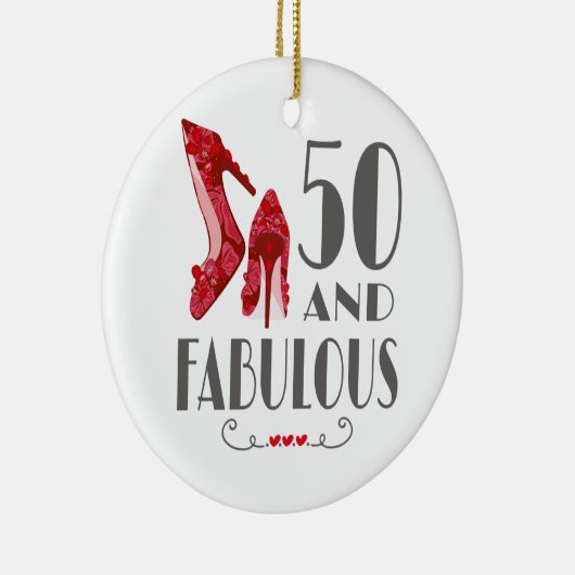 50e verjaardag Cadeau 50 en verbluffend cadeau Keramisch Ornament (Rechts)