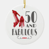 50e verjaardag Cadeau 50 en verbluffend cadeau Keramisch Ornament (Voorkant)