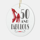 50e verjaardag Cadeau 50 en verbluffend cadeau Keramisch Ornament (Links)