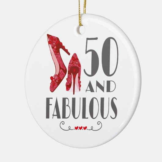 50e verjaardag Cadeau 50 en verbluffend cadeau Keramisch Ornament (Links)