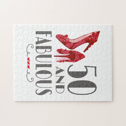 50e verjaardag Cadeau 50 en verbluffend cadeau Legpuzzel (Horizontaal)