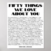 50e verjaardag cadeau voor vrouwen; 50e verjaardag poster (Voorkant)