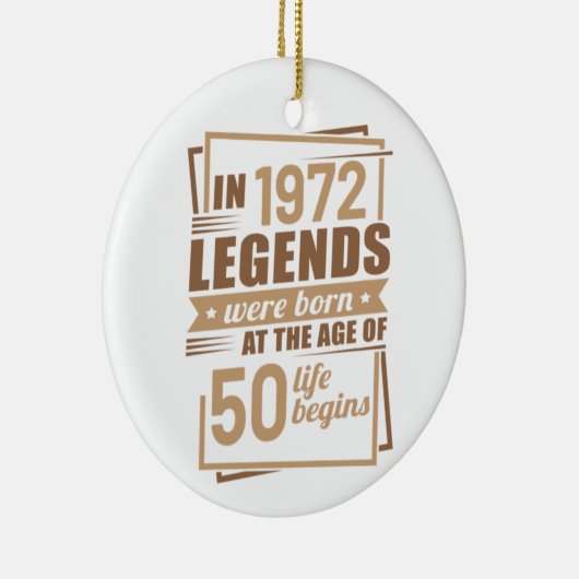 50e verjaardag cadeauideeën voor mannen en vrouwen keramisch ornament (Rechts)