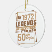 50e verjaardag cadeauideeën voor mannen en vrouwen keramisch ornament (Links)