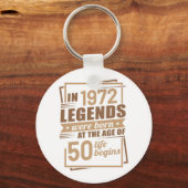 50e verjaardag cadeauideeën voor mannen en vrouwen sleutelhanger (Voorkant)