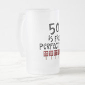 50e verjaardag cadeautjes, 50 is 5 perfecte 10s! matglas bierpul (Voorkant links)