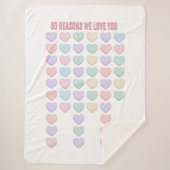 50e verjaardag cadeautjes - 50e die we van je houd sherpa deken (Voorkant)