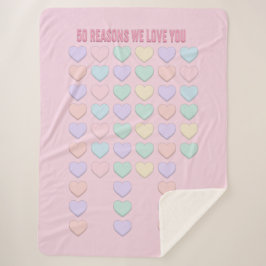 50e verjaardag cadeautjes - 50e die we van je houd sherpa deken