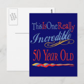 50e verjaardag cadeautjes briefkaart (Voorkant / Achterkant)