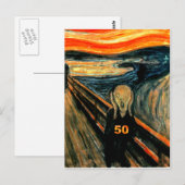 50e verjaardag cadeautjes, de schouwburg 50! briefkaart (Voorkant / Achterkant)
