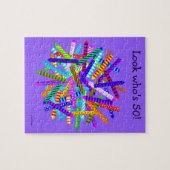 50e verjaardag cadeautjes legpuzzel (Horizontaal)