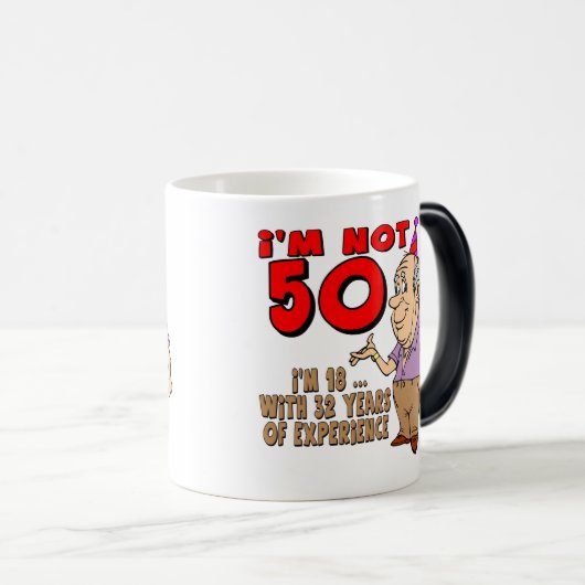 50e verjaardag cadeautjes magische mok (Voorkant rechts)