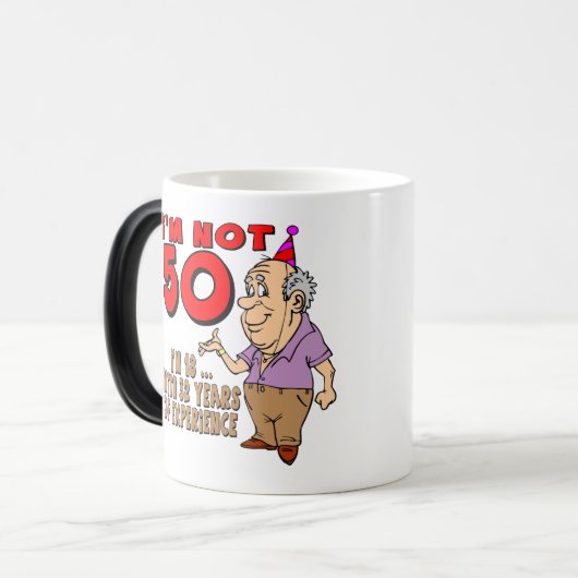 50e verjaardag cadeautjes magische mok (Voorkant links)