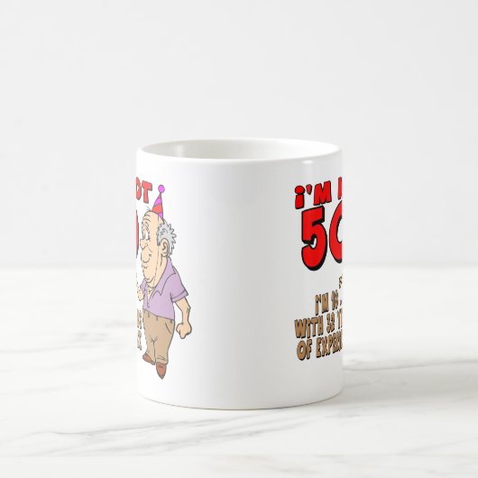 50e verjaardag cadeautjes magische mok (Center)