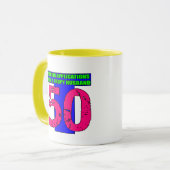 50e verjaardag cadeautjes mok (Voorkant links)