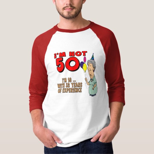50e verjaardag cadeautjes t-shirt (Voorkant)