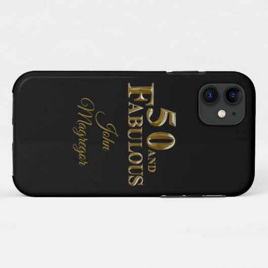 50e verjaardag Case-Mate iPhone case (Achterkant (horizontaal))