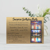 50e verjaardag Casino Slot Machine Gold Kaart (Staand voorkant)