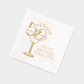 50e verjaardag Cheers Vijftig verjaardag gepersona Folie Servetten (Links)