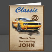 50e verjaardag Classic Muscle Car Kaart