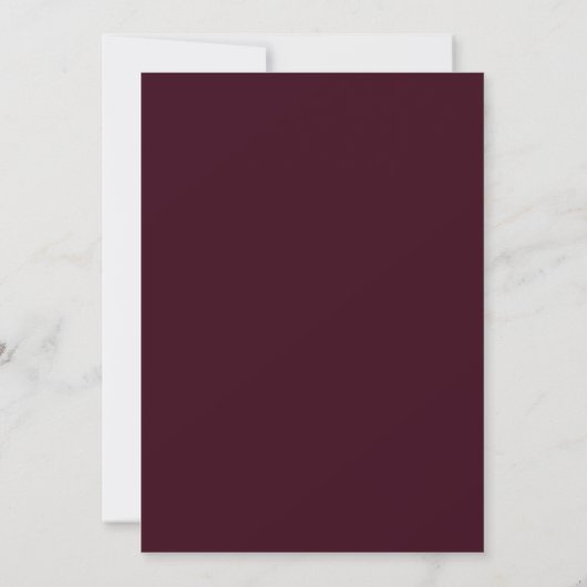 50e verjaardag Classy Burgundy Gold - Aangepaste f Kaart (Achterkant)